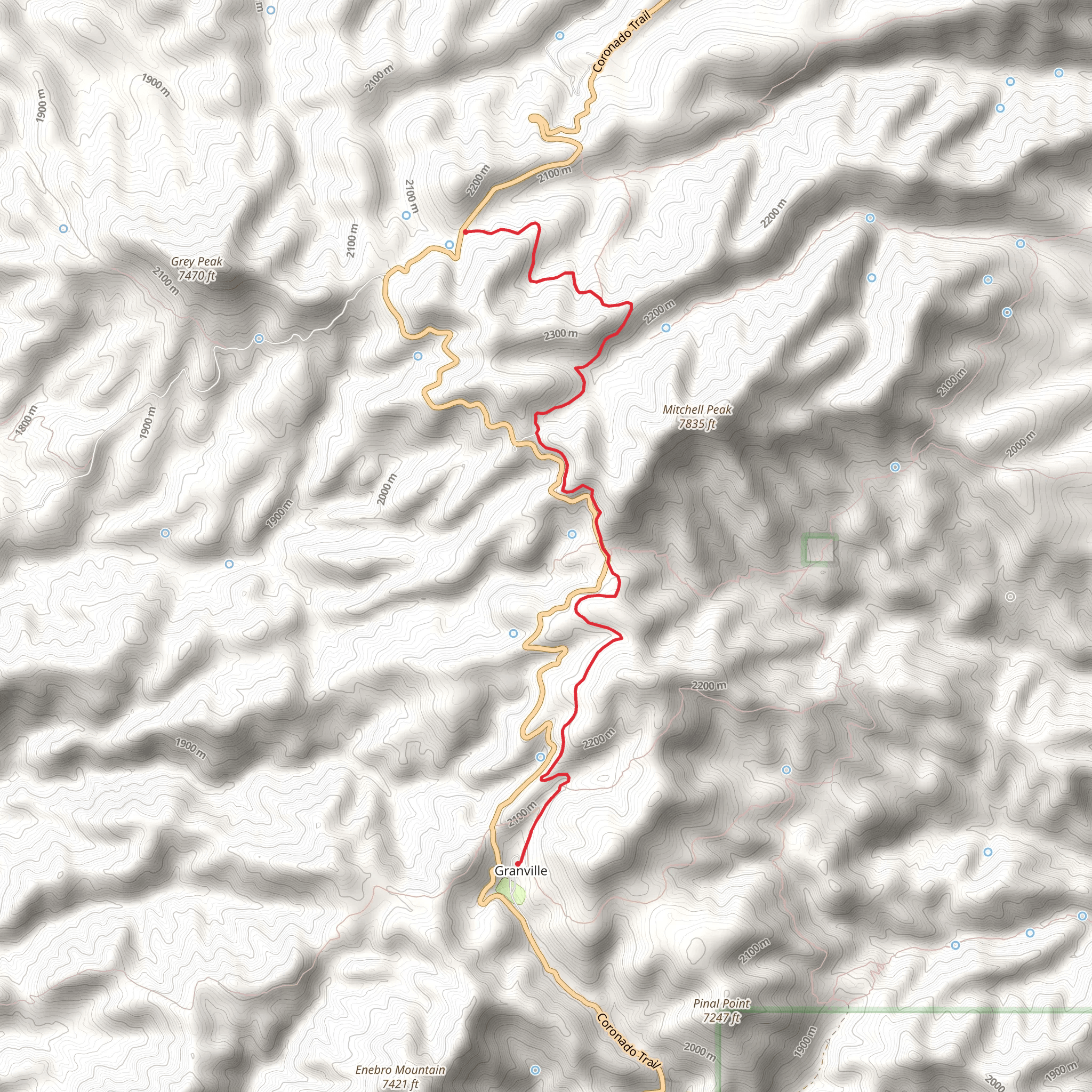 Pigeon Trail mobile static map