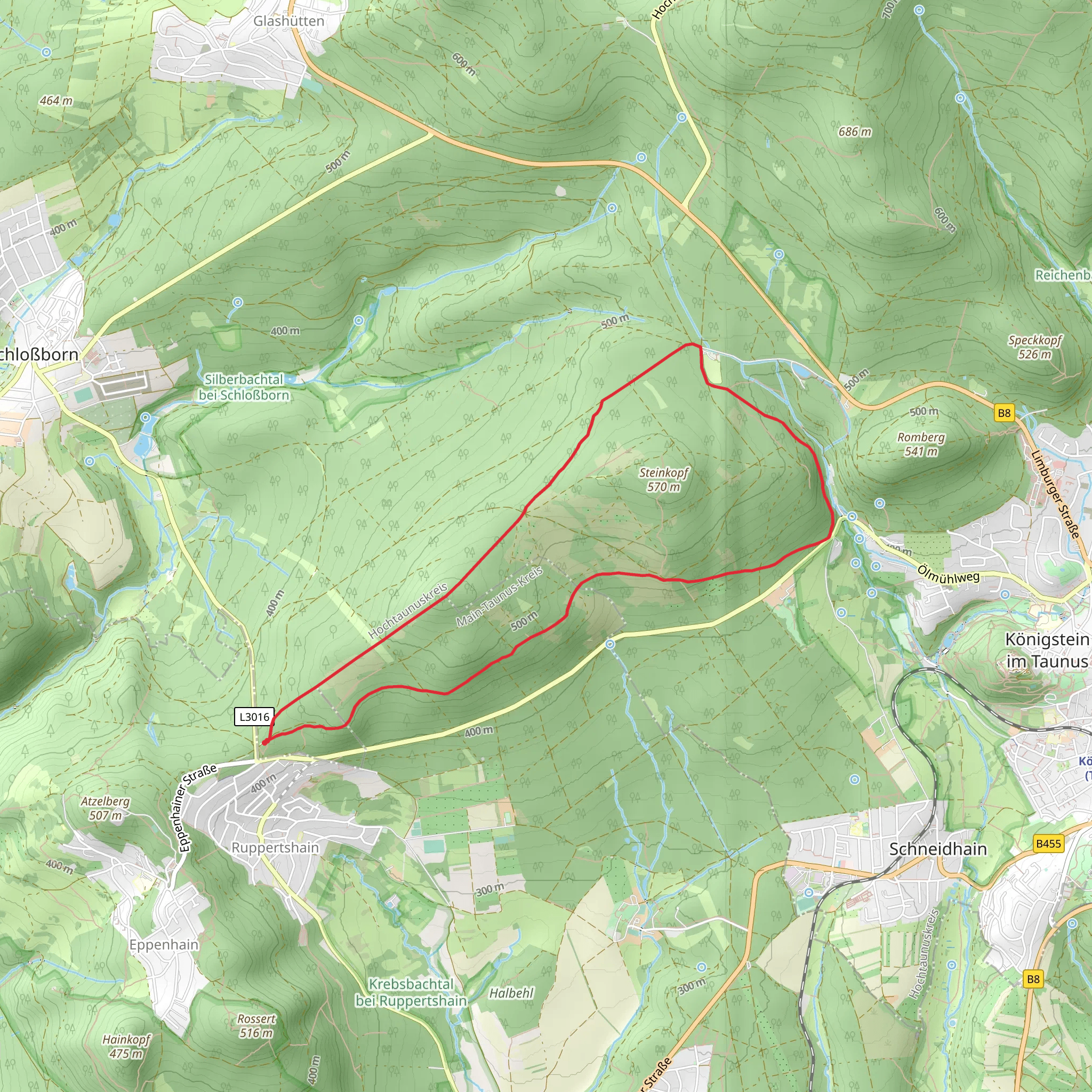 Eichkopf via Taunusklub Route mobile static map