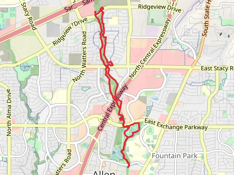Allen Station Park, Heritage Village Park and Cottonwood Creek Walk