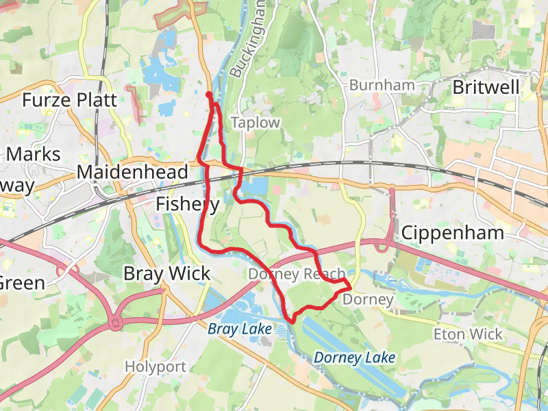 Jubilee River and River Thames via Thames Path