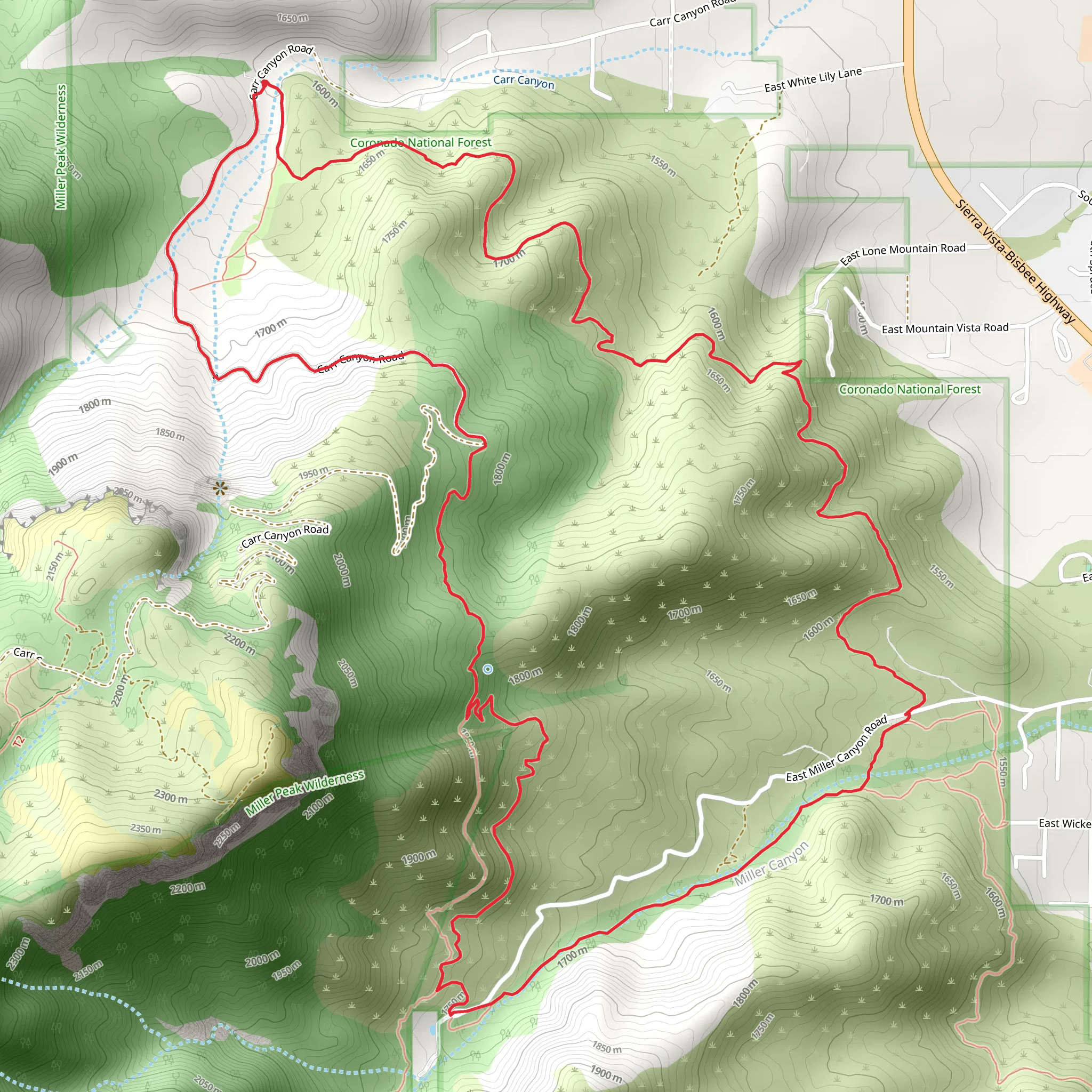 Clark Spring Trail and Perimeter Trail mobile static map