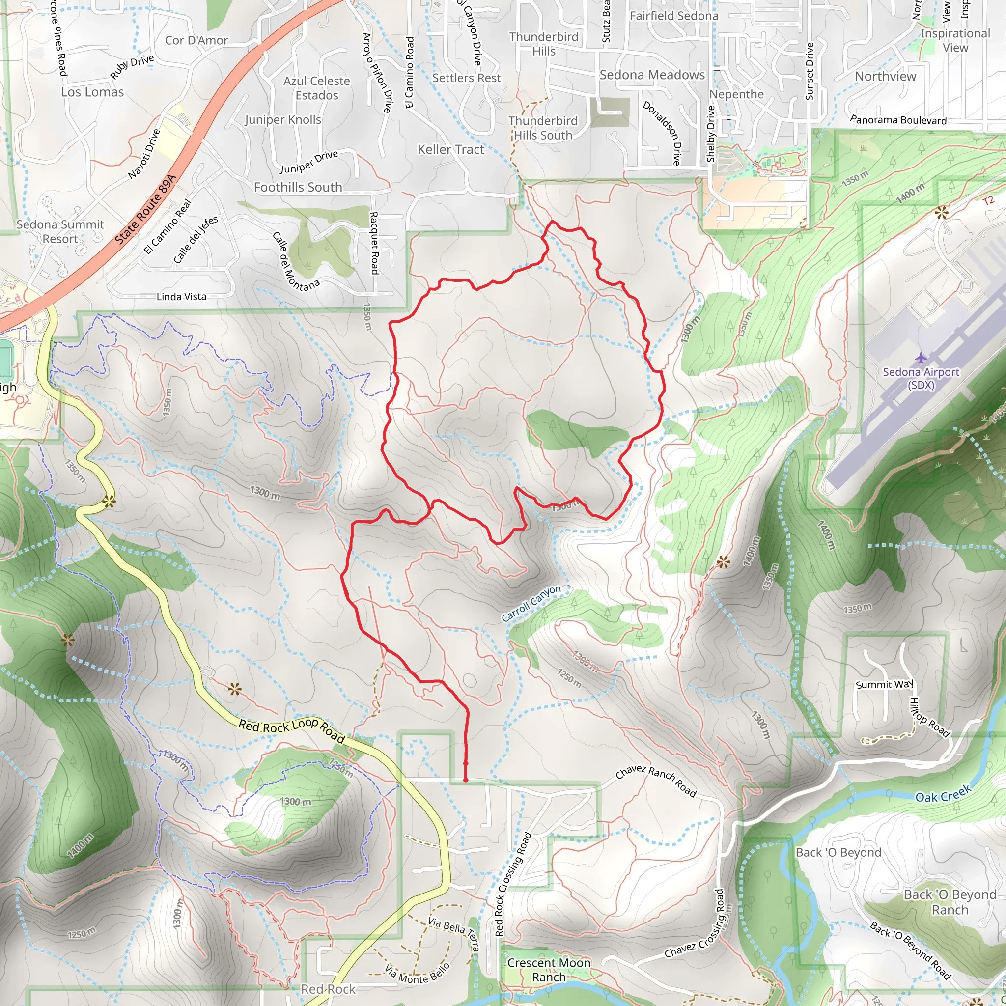Carroll Canyon and Old Post Trail mobile static map