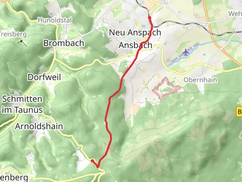 Neu-Anspach to Hegewiese via Taunusklub Route
