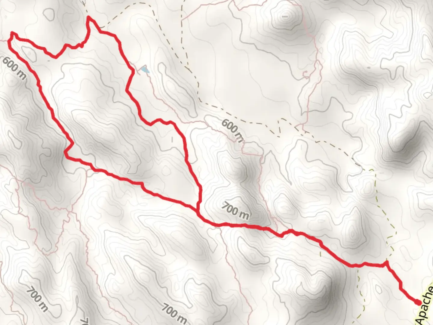 An image depicting the trail Willow Springs Basin Tank - Willow Springs Canyon Loop and its surrounding area.