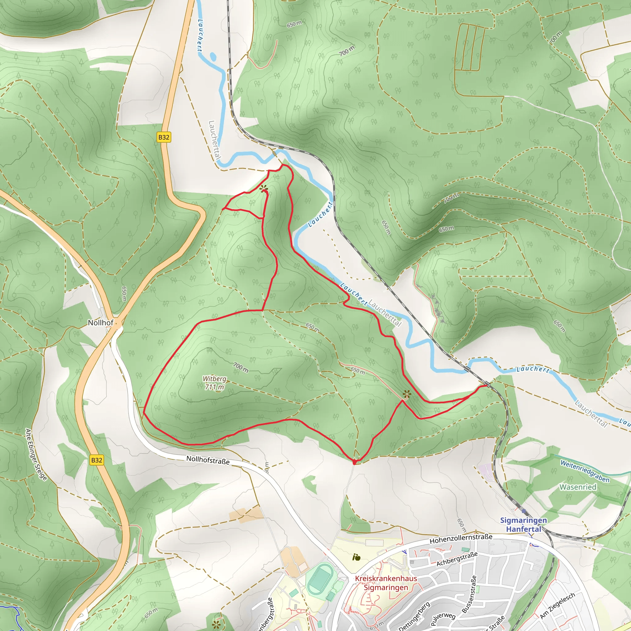 Donau Felsen Laeufe Loop mobile static map