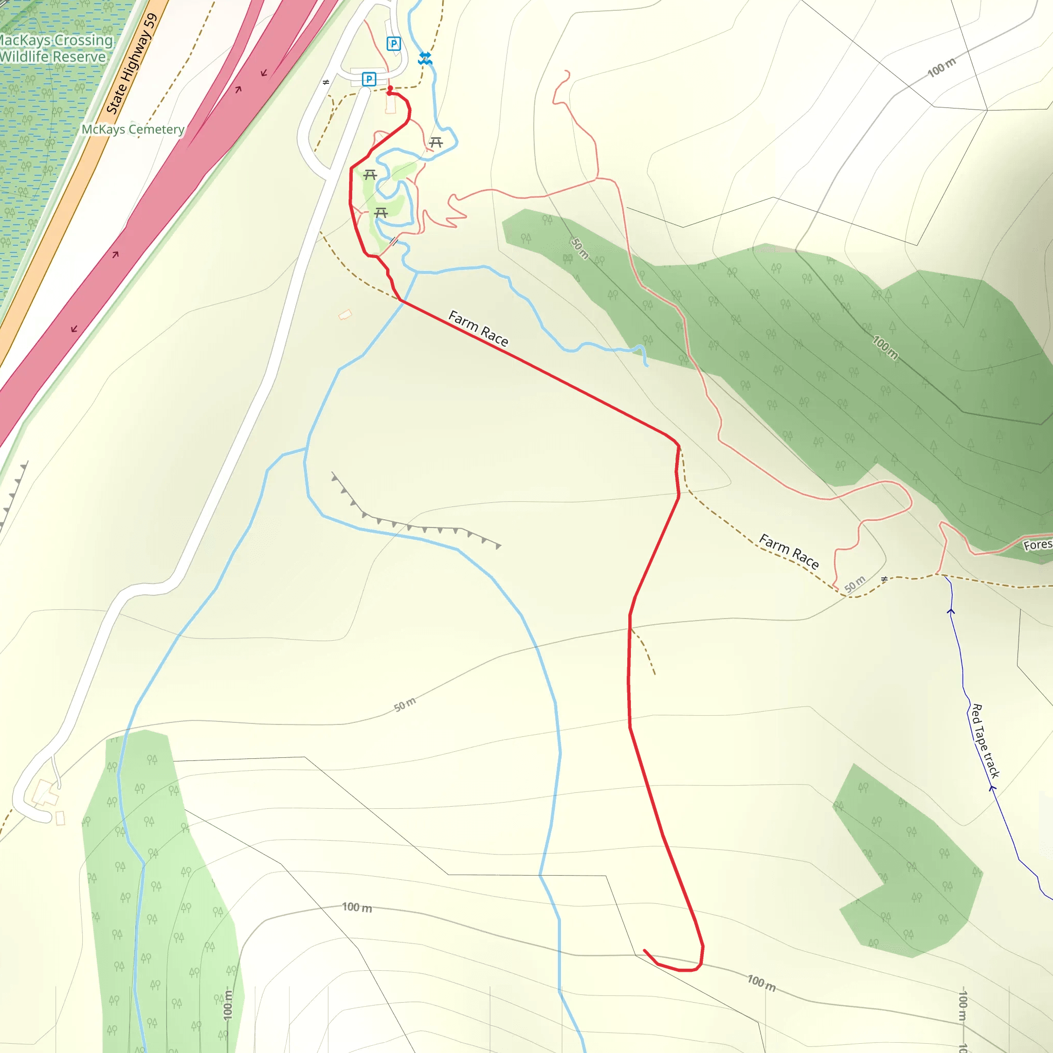 Whareroa - Cairn View Track mobile static map