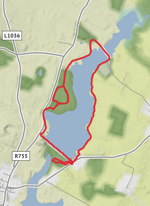 Walk from Knockraheen - Vartry mobile static map
