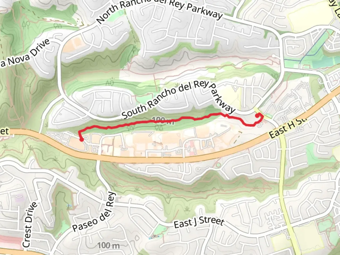 An image depicting the trail Snake Trail and its surrounding area.