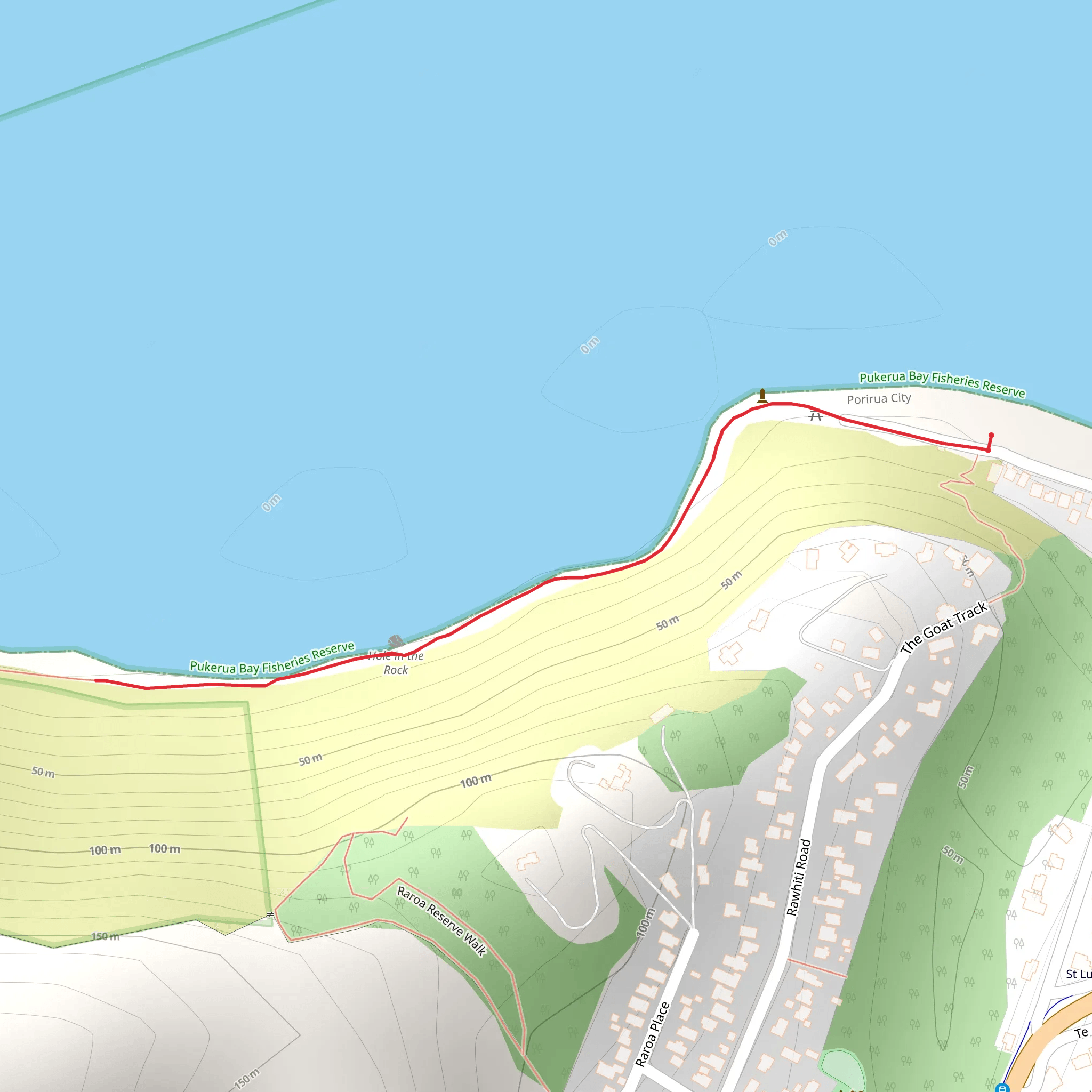 Pukerua Bay Walk mobile static map