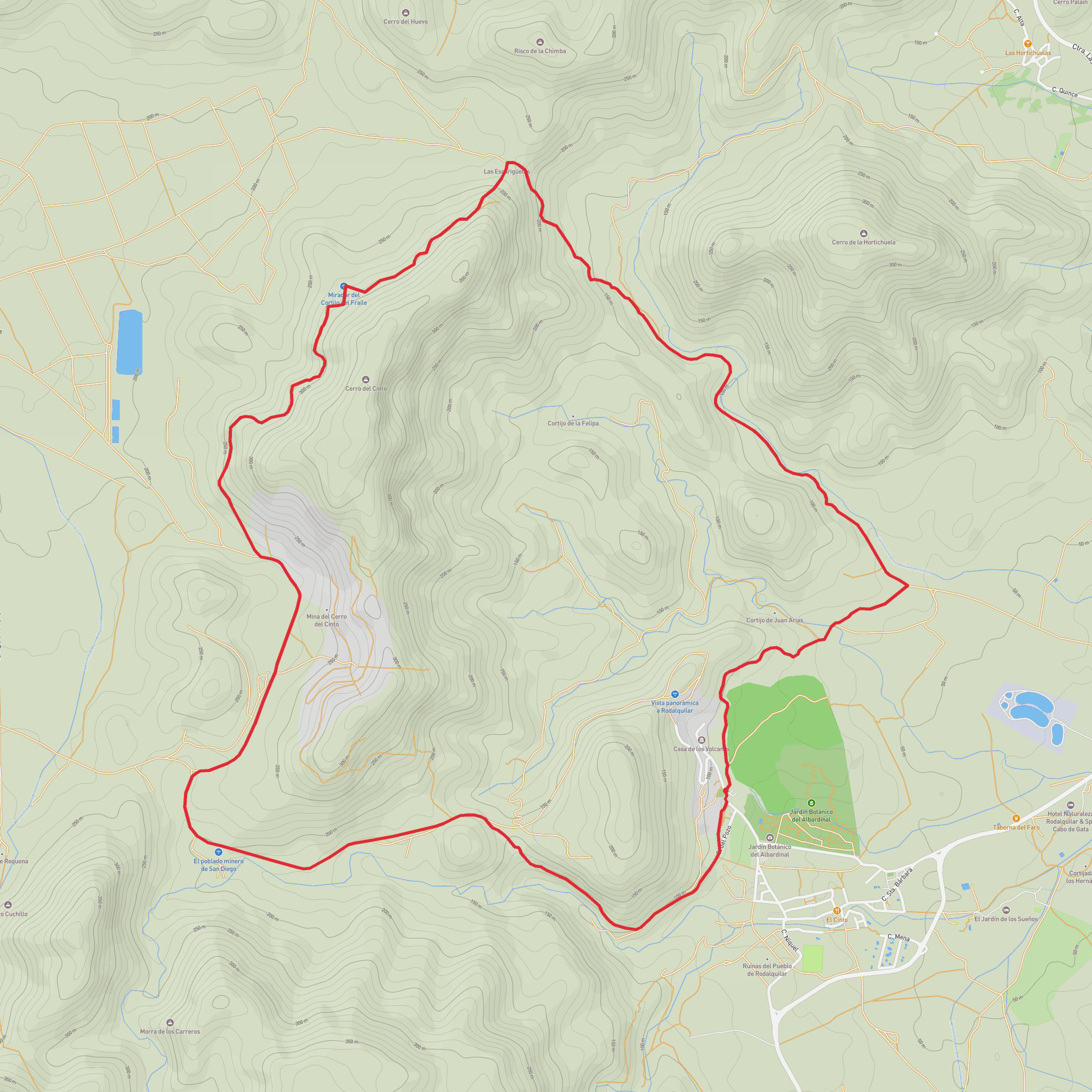 Las Escarigueelas and Cerro del Cinto Loop mobile static map