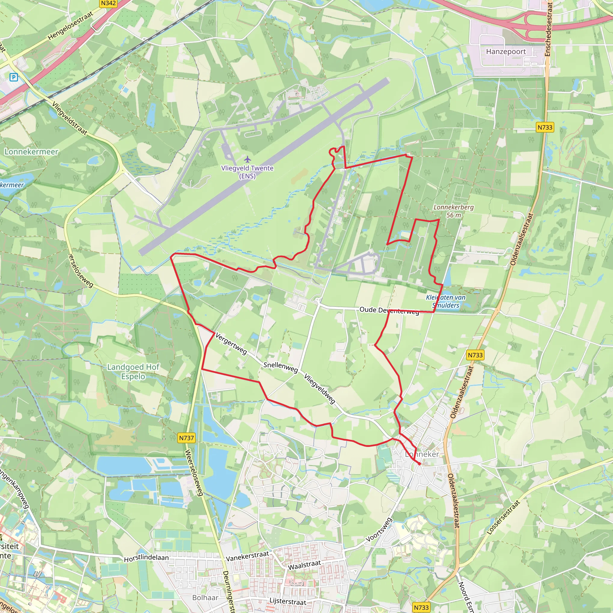 Vergert Weg and Belevingspad Loop mobile static map
