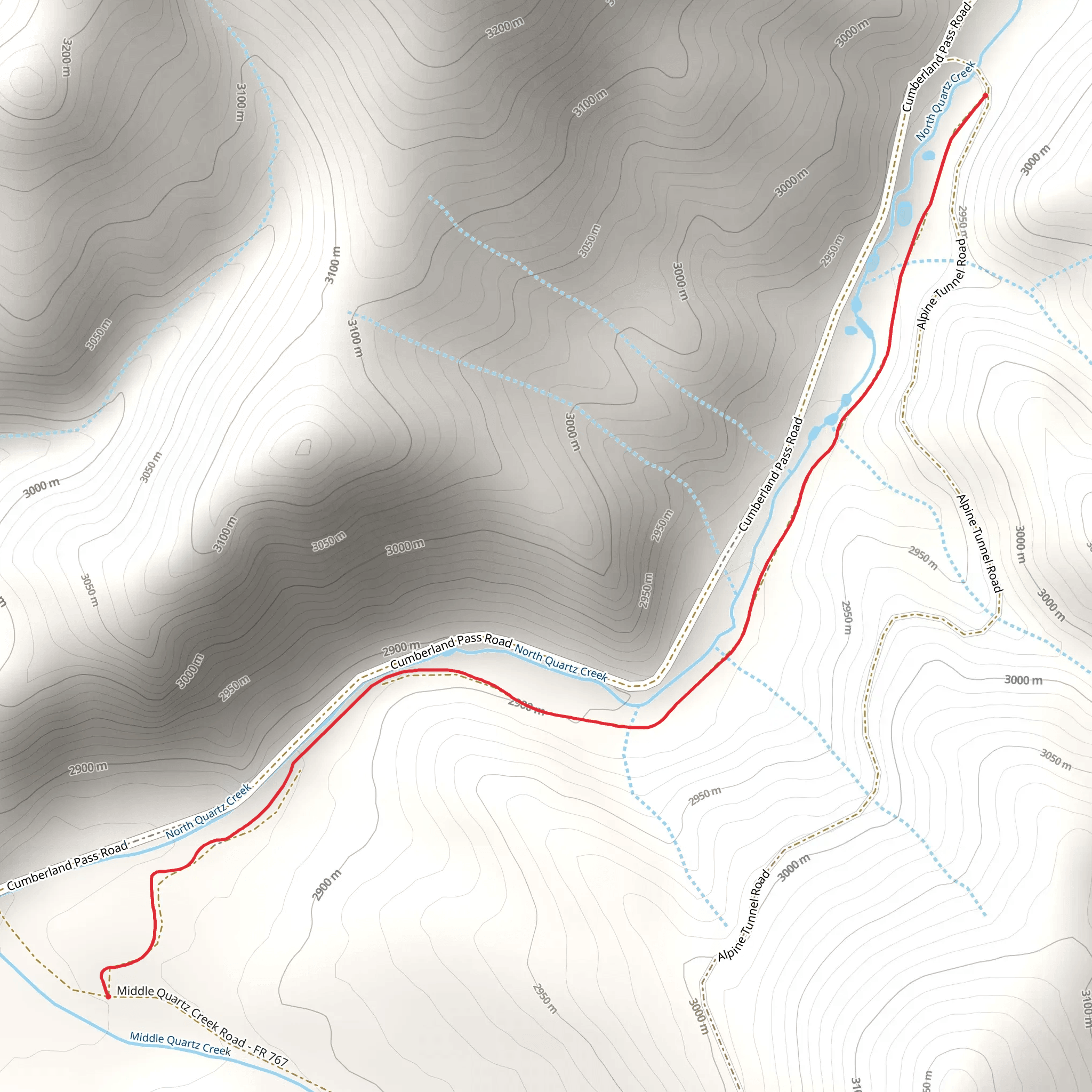 Middle Quartz Trail mobile static map