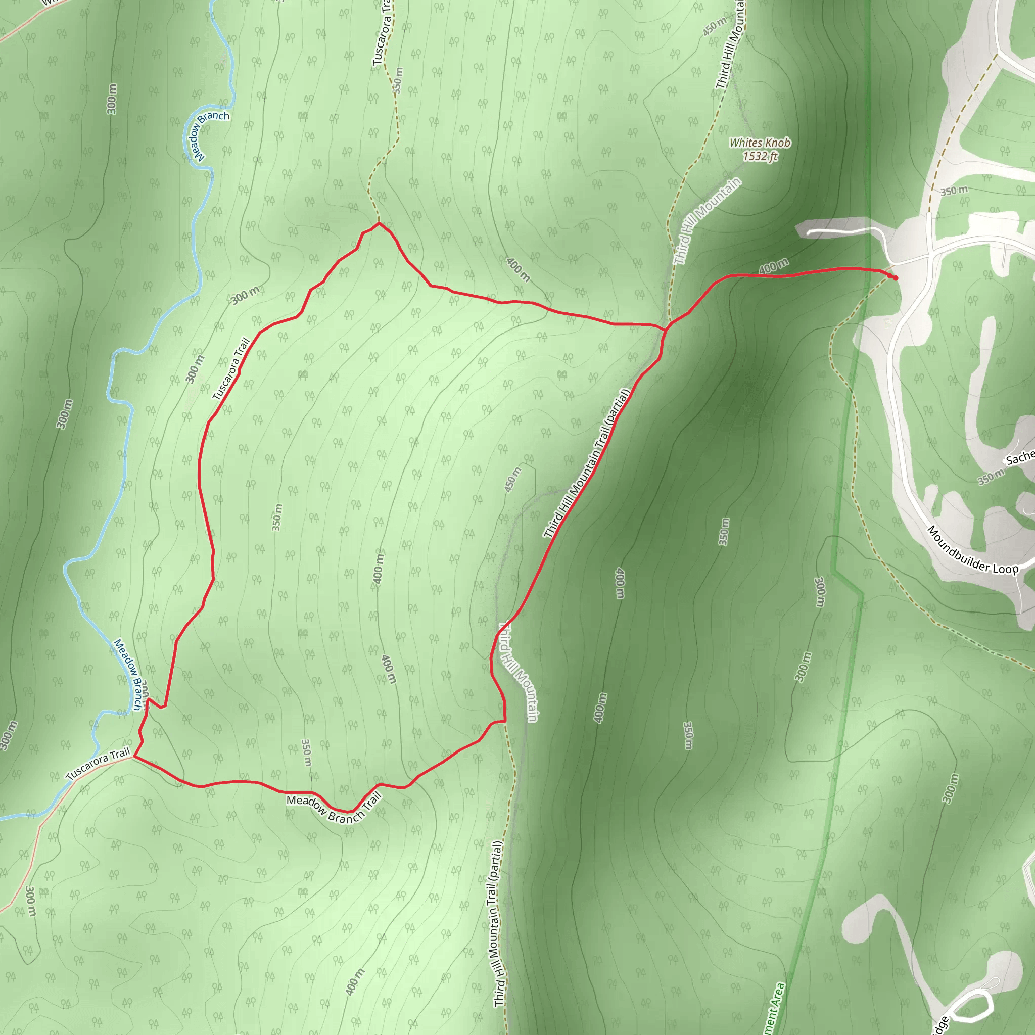 White Gap and Tuscarora Trail Loop mobile static map