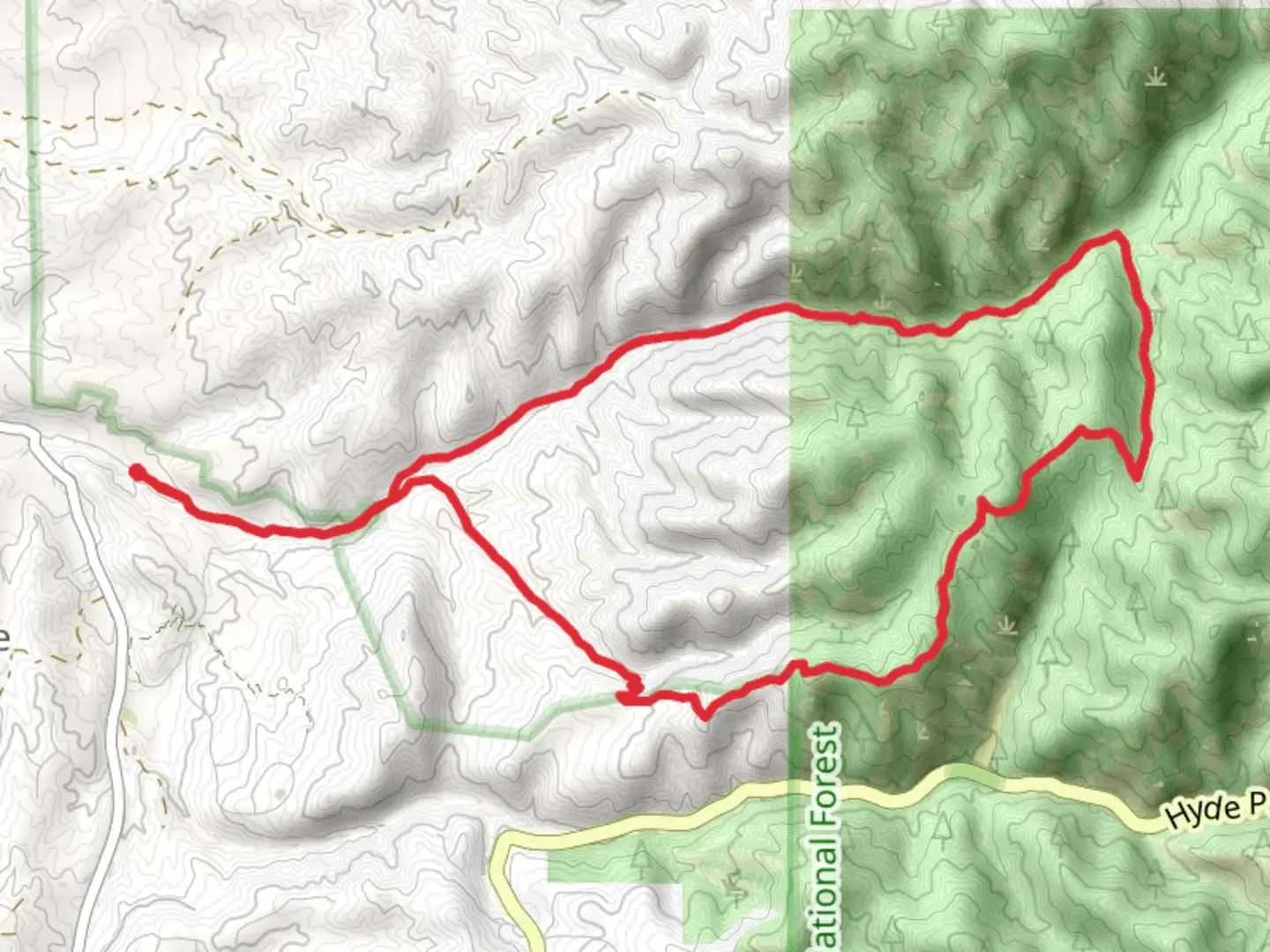 An image depicting the trail Winsor Alternate and Saddleback Loop Trail and its surrounding area.