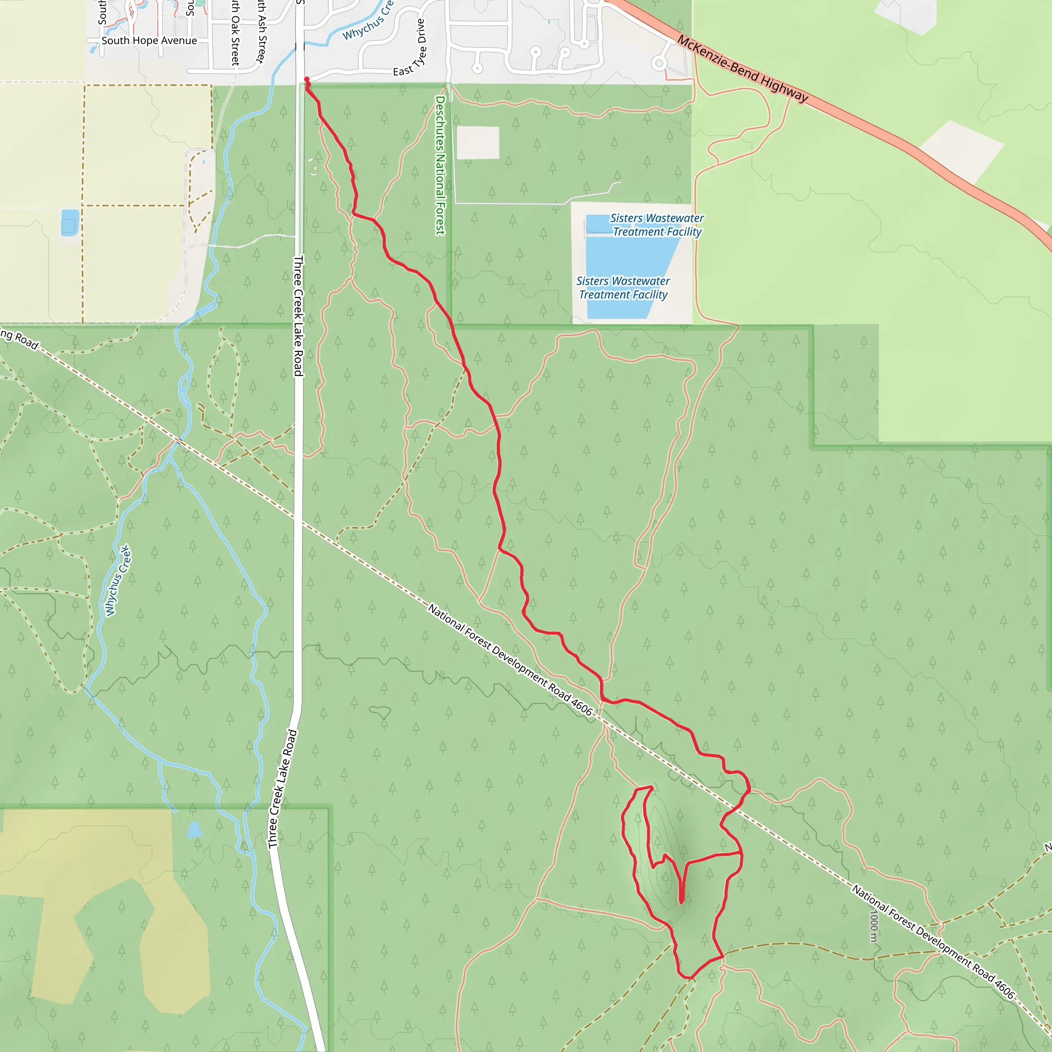 East Tyee Drive Loop - South mobile static map