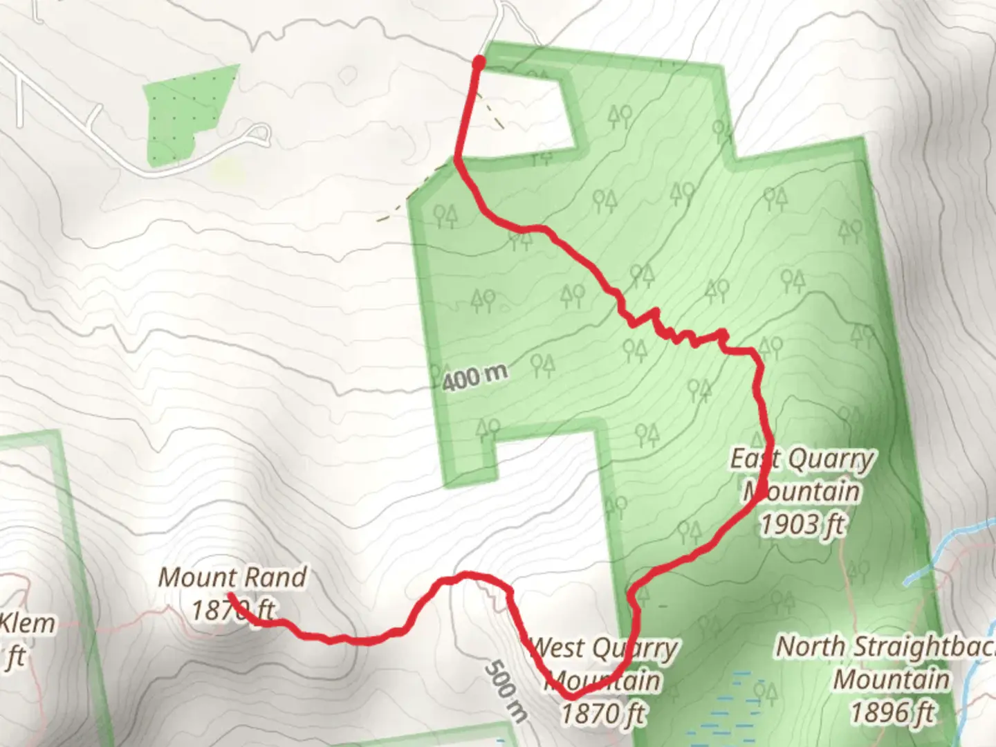 An image depicting the trail Dave Roberts Quarry Trail and its surrounding area.