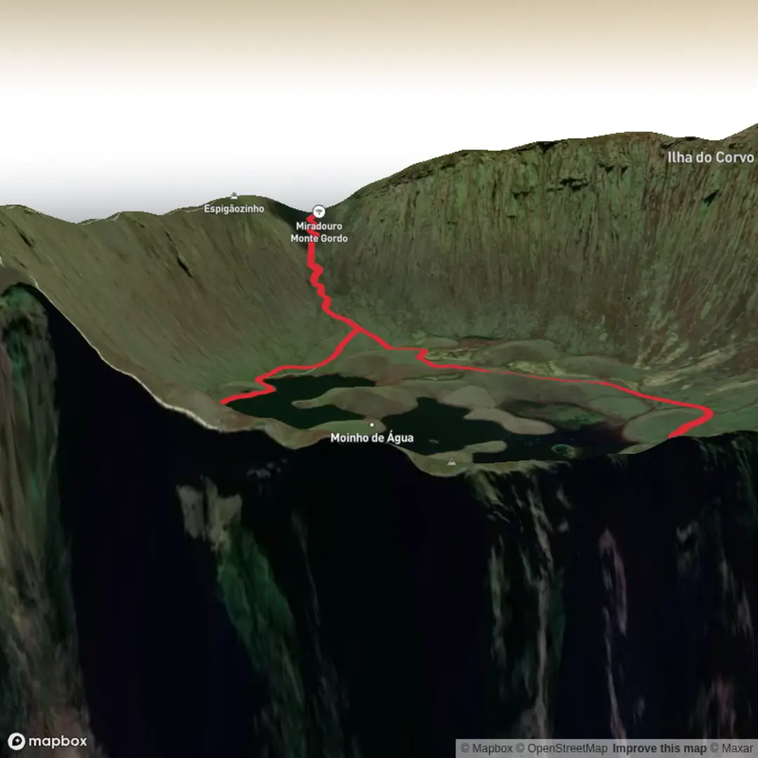 An image depicting the trail Lagoa do Caldeirão and Montinho dod Queijo Loop and its surrounding area.