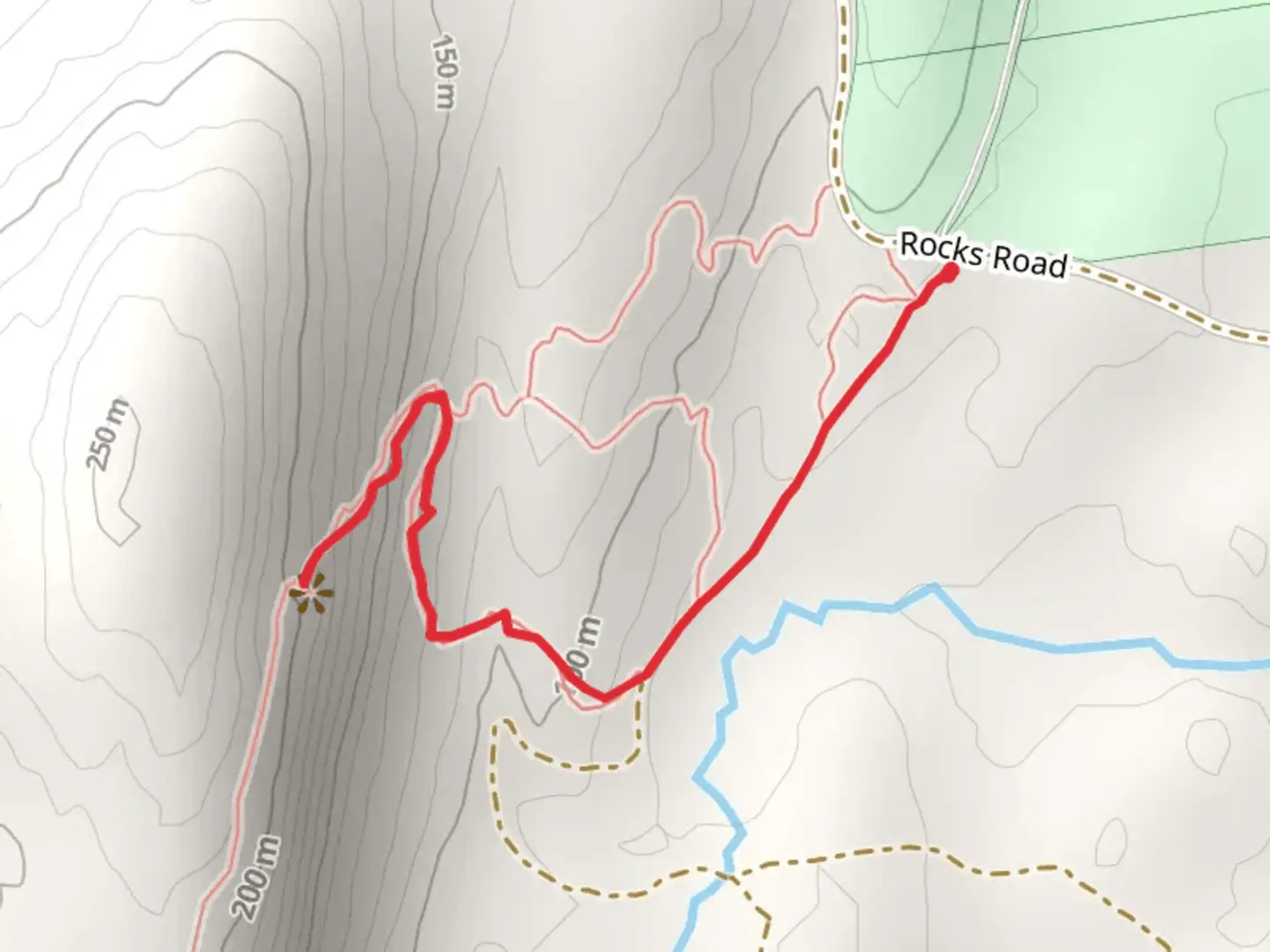 An image depicting the trail Running Gutter - Horse Mountain and its surrounding area.
