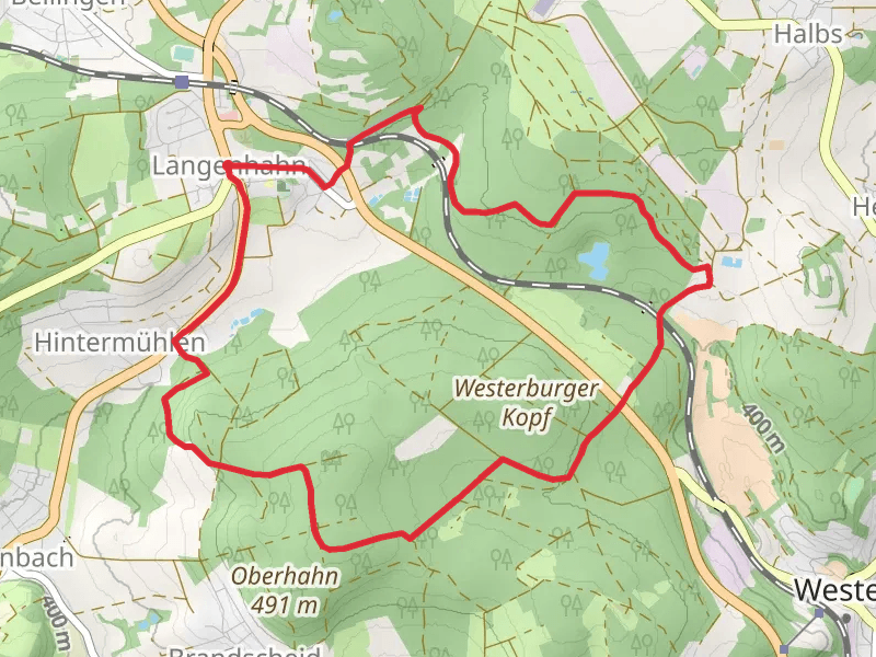 Langenhahn, Roter Kopf, Geisenwald Loop