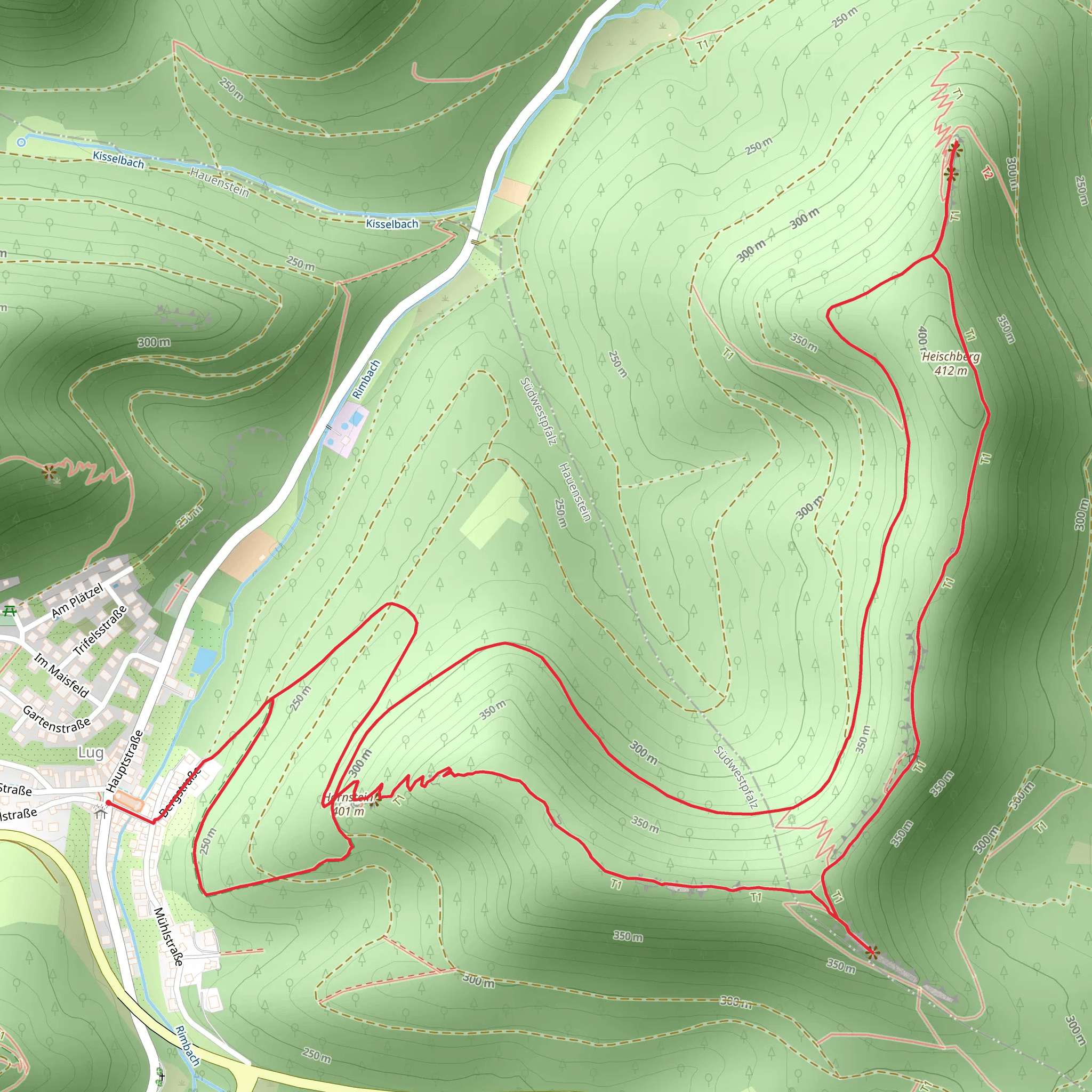Hornstein and Heischberg Loop - Lug mobile static map