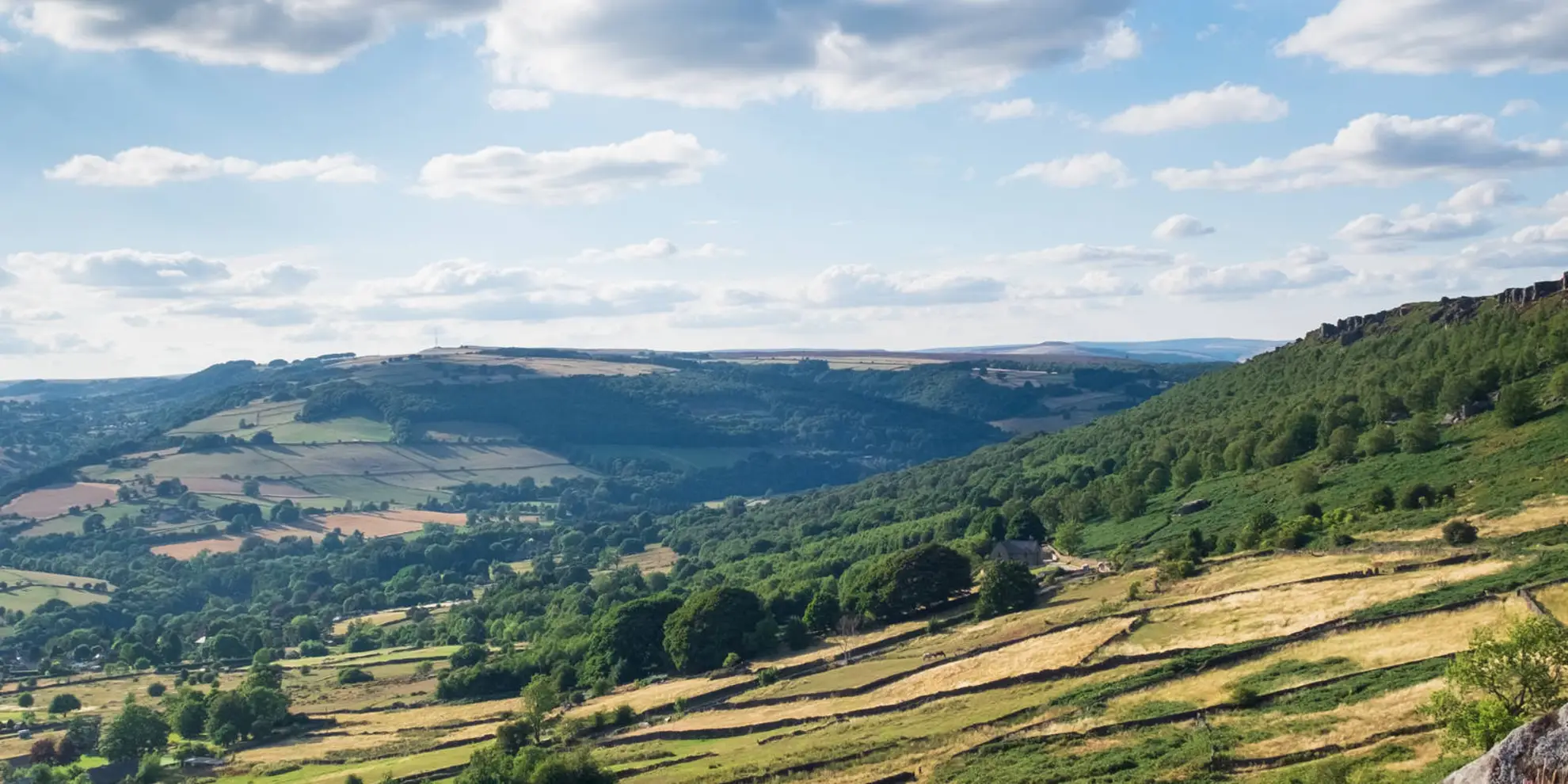 An image depicting the trail The River Derwent - Curbar - Baslow and Froggatt Edges and its surrounding area.