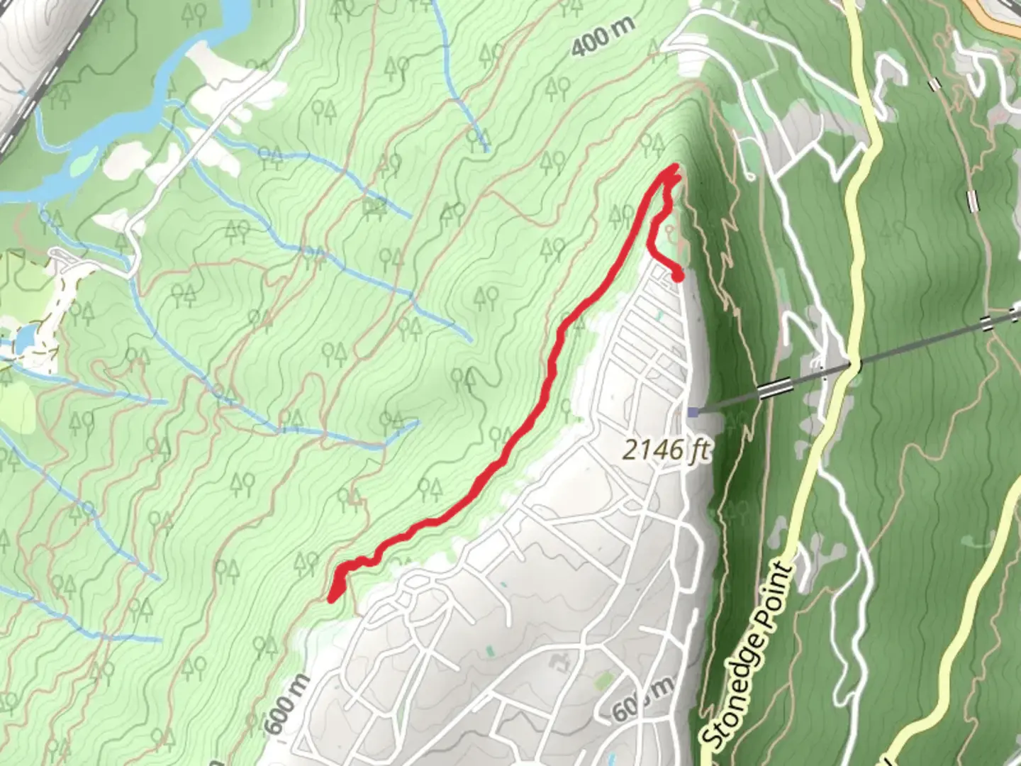 An image depicting the trail Point Park to Sunset Rock and its surrounding area.