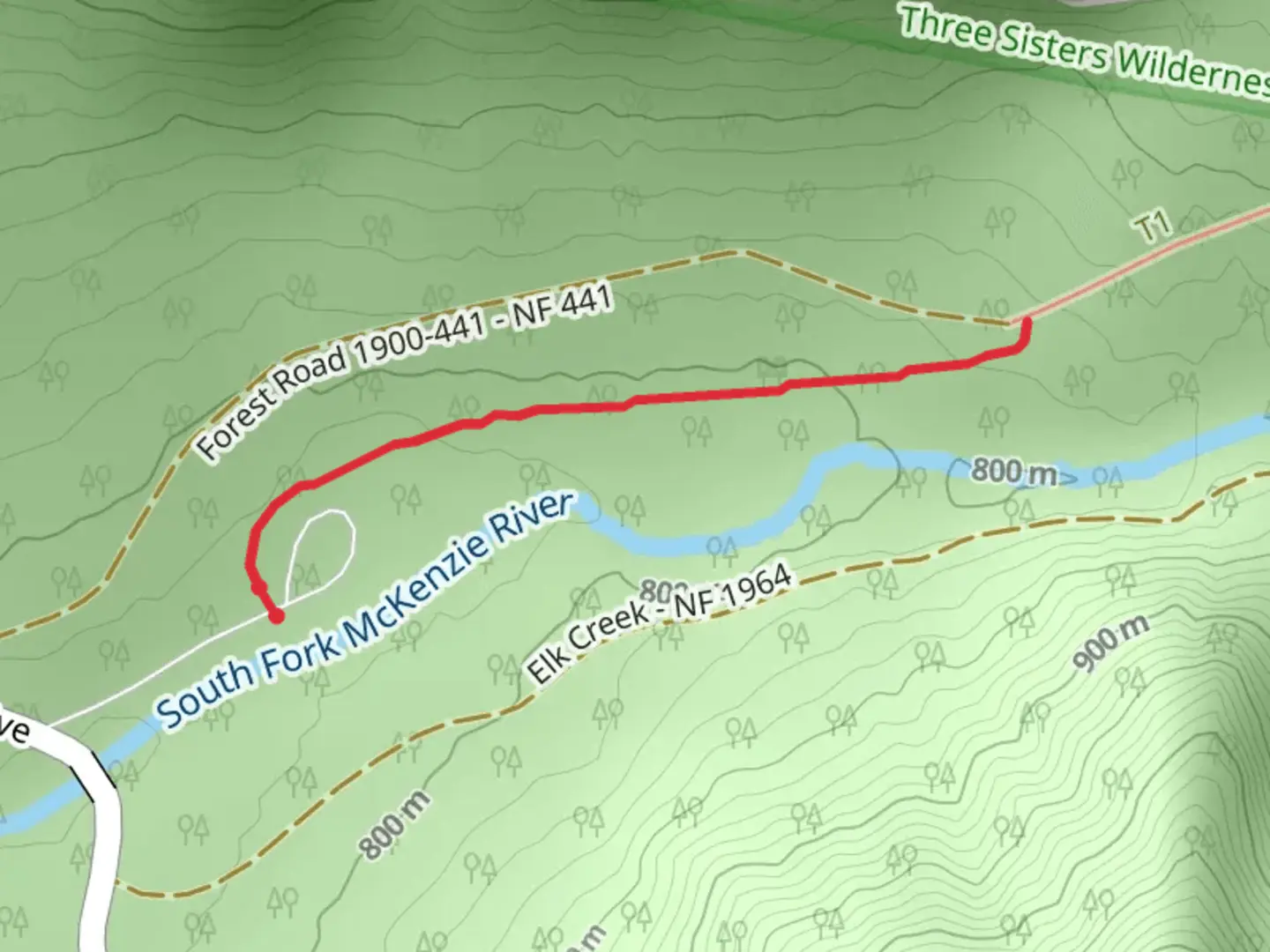 An image depicting the trail Frissell Crossing Trail and its surrounding area.