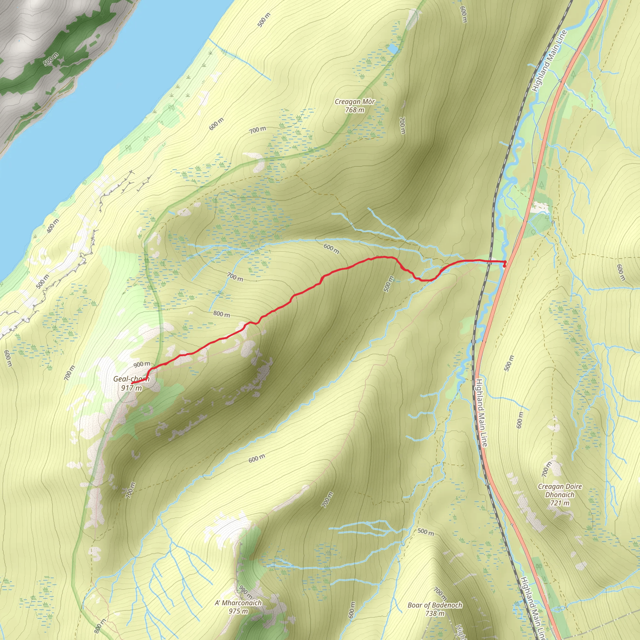 Geal - Chàrn - Drumochter mobile static map