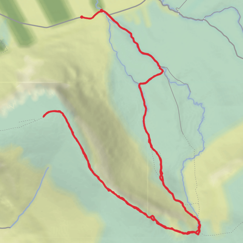 A map preview of the recording Hike from Barnaderg.