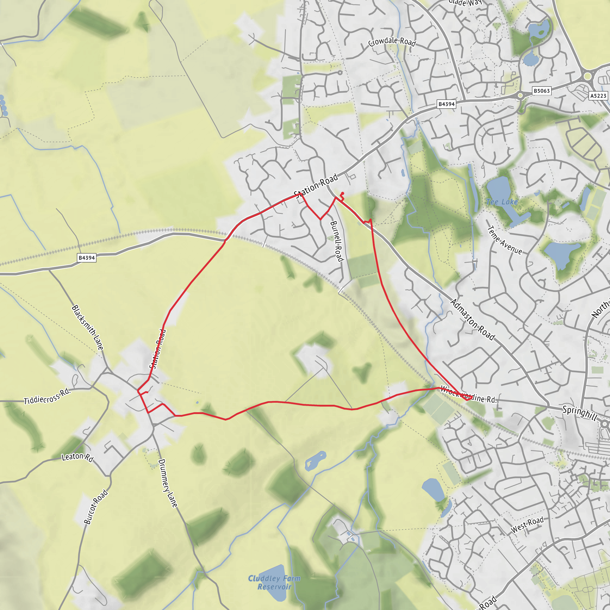 Admaston Wrockwardine Loop mobile static map