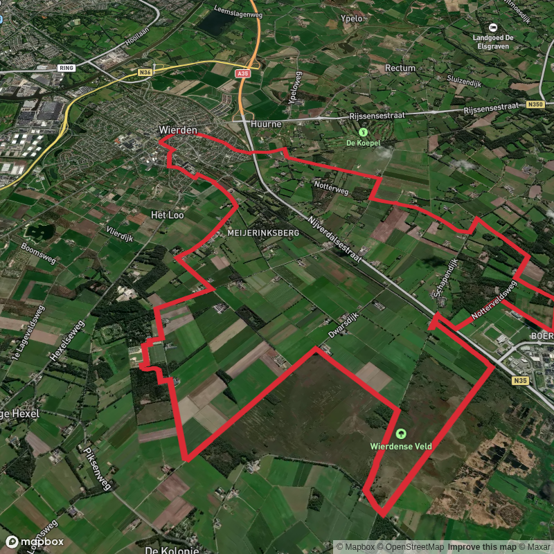Vossenbos Weg, Wulpen Weg, Nottervelds Weg and Wittebelts Weg