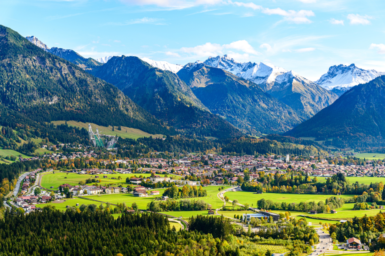 An image depicting the trail Obersdorf - Kampl Loop Trail and its surrounding area.