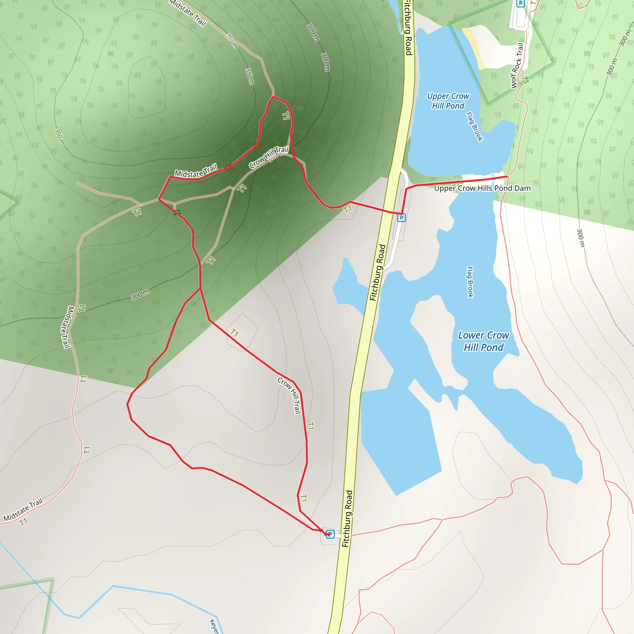 Crow Hill Trail mobile static map