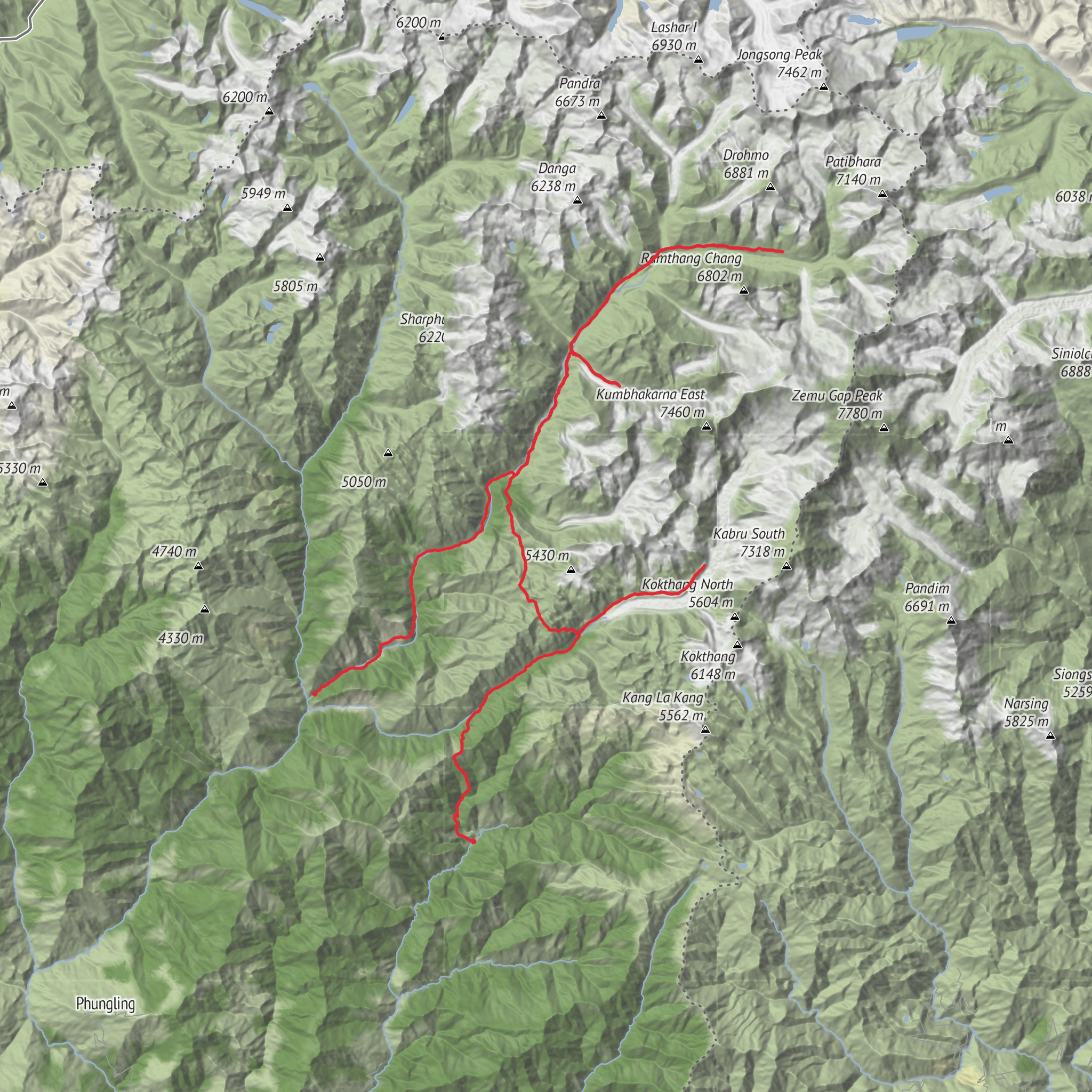 Kanchanjunga Circuit (Thebe) mobile static map