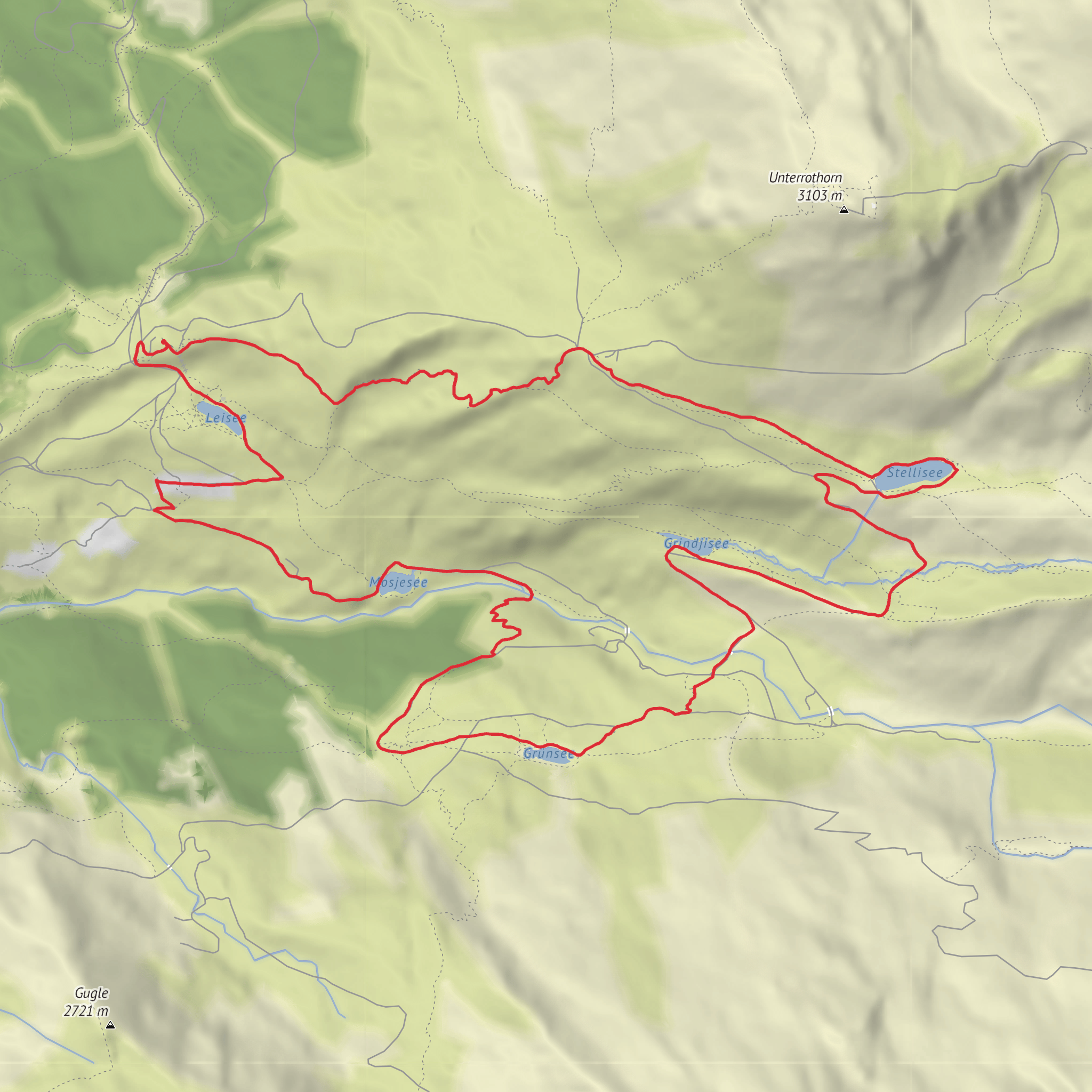 Zermatt - 5 lakes hike mobile static map