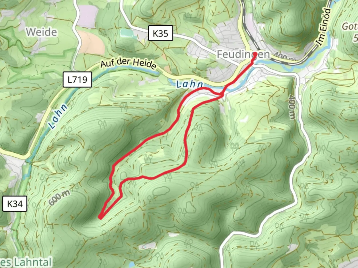 An image depicting the trail Auerbach Loop and its surrounding area.