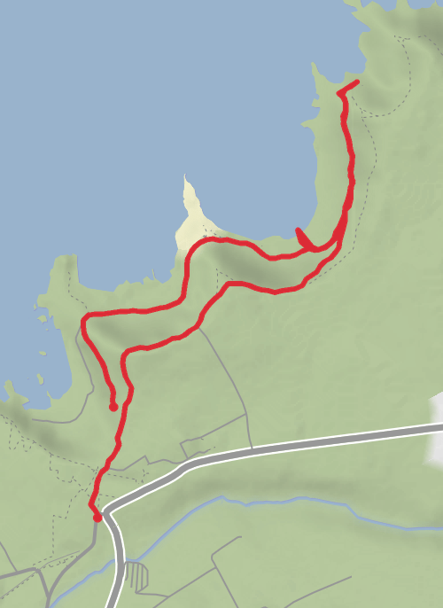 Hike on Giant's Causeway (red) mobile static map