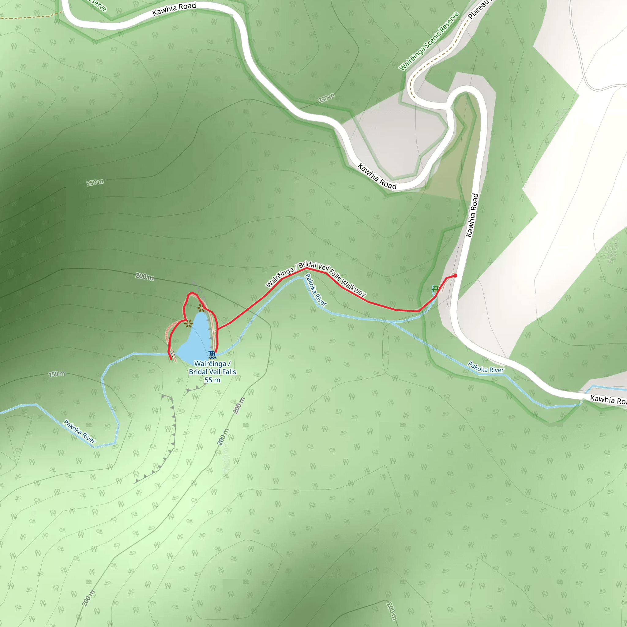 Bridal Veil Falls Walkway mobile static map