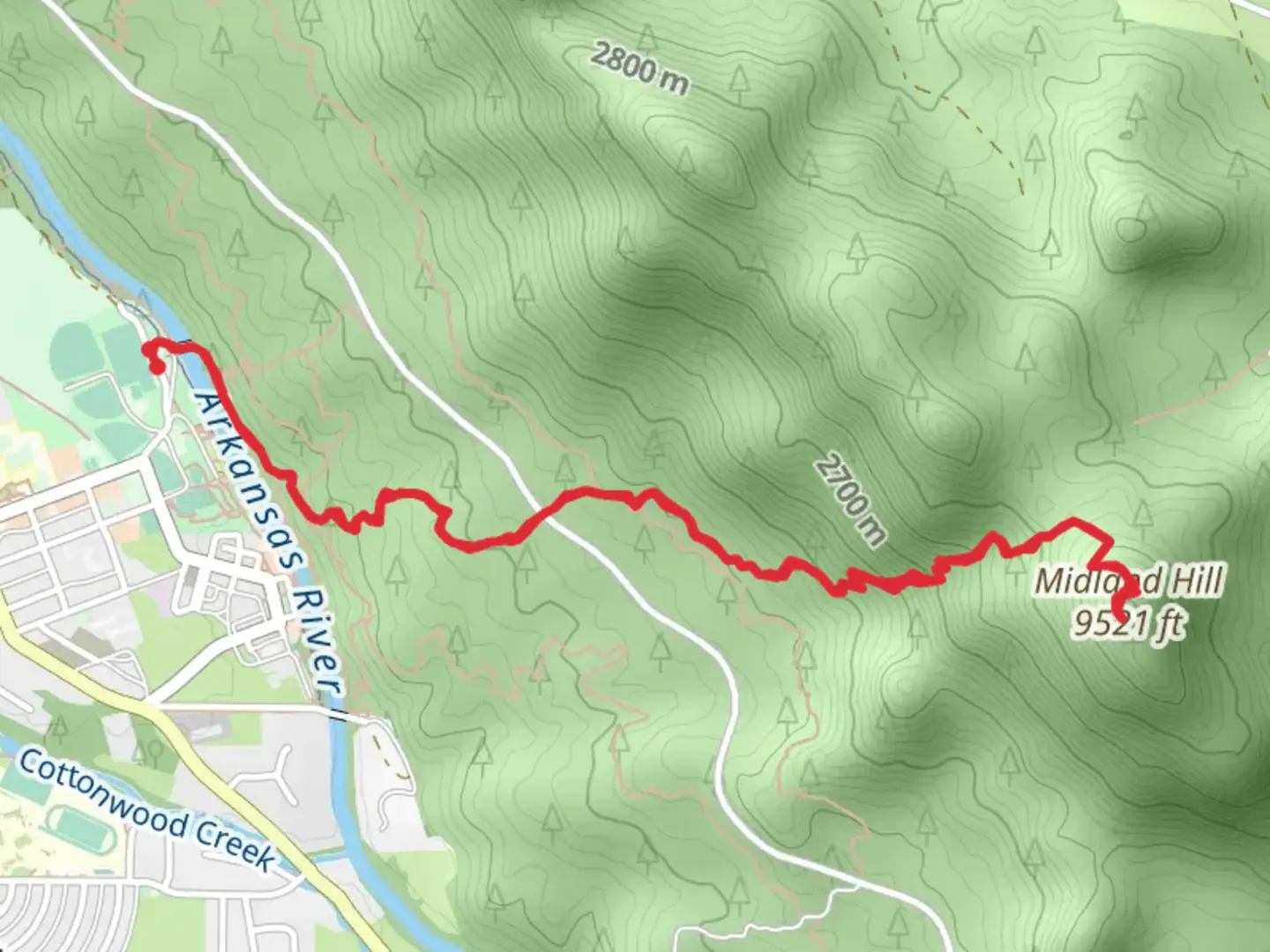 An image depicting the trail Midland Summit Trail and its surrounding area.
