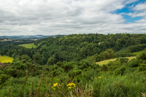 River Tweed. Roman Signal Fort, Eildon Mild Hill and Eildon Hill North Loop