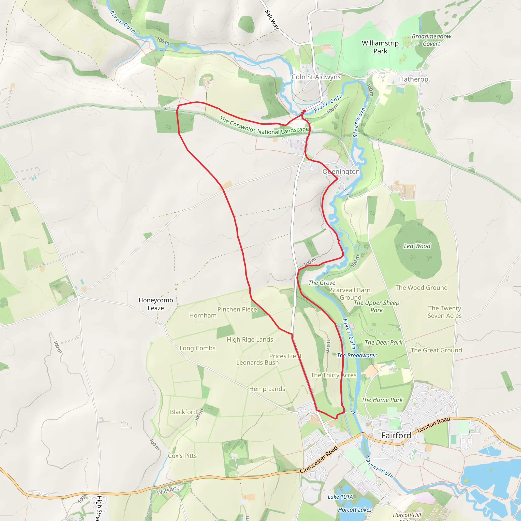 Quenington Circular Walk mobile static map