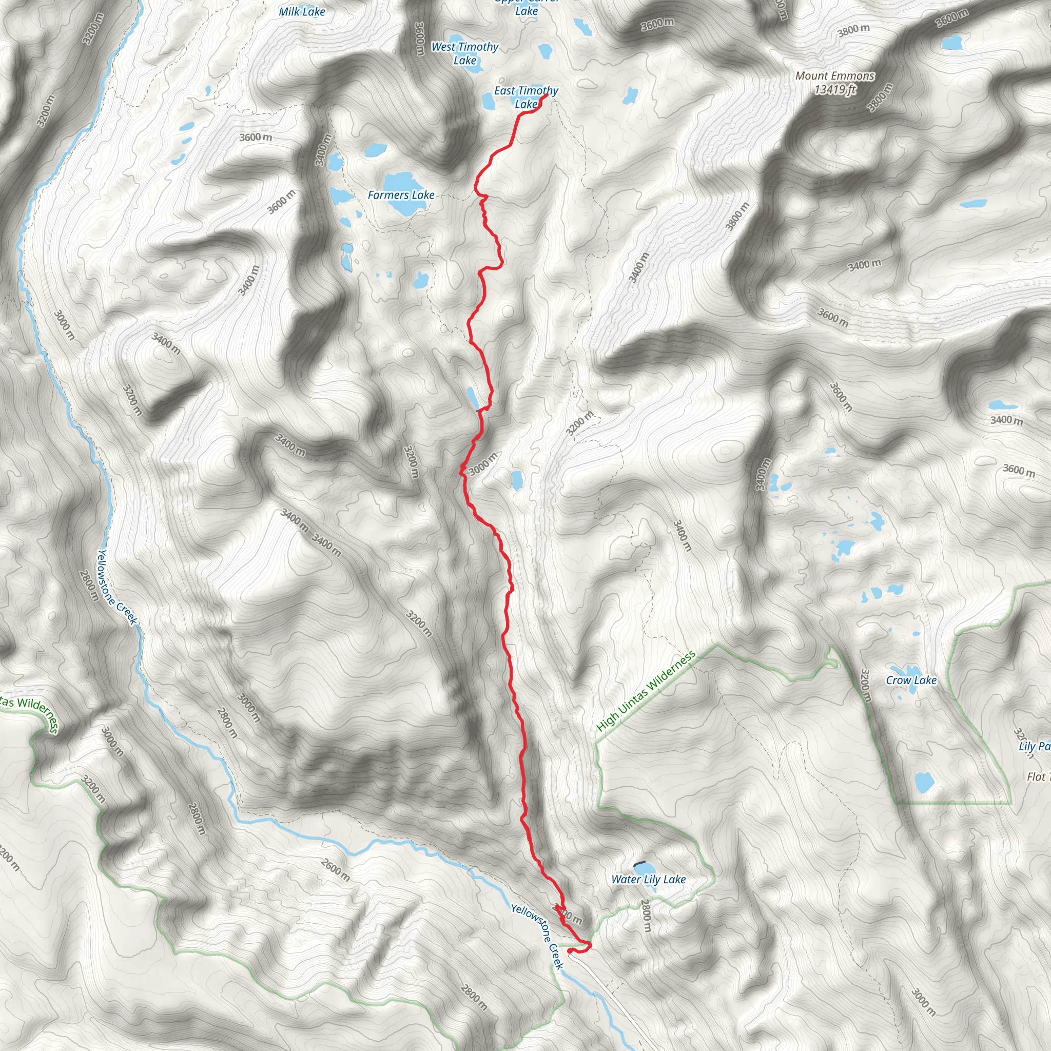 East Timothy Lake via Swift Creek Trail and Jackson Park Trail mobile static map