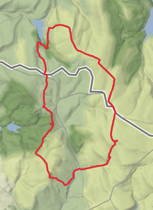 Shining Tor, Whetstone Ridge & Shutlingsloe Loop mobile static map