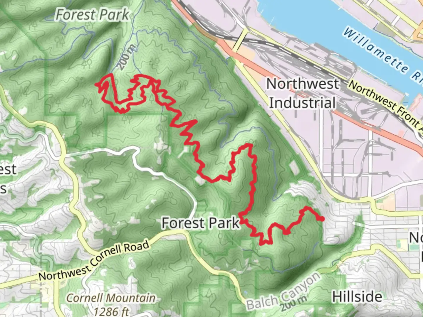 An image depicting the trail Wildwood and Nature Loop Trail and its surrounding area.