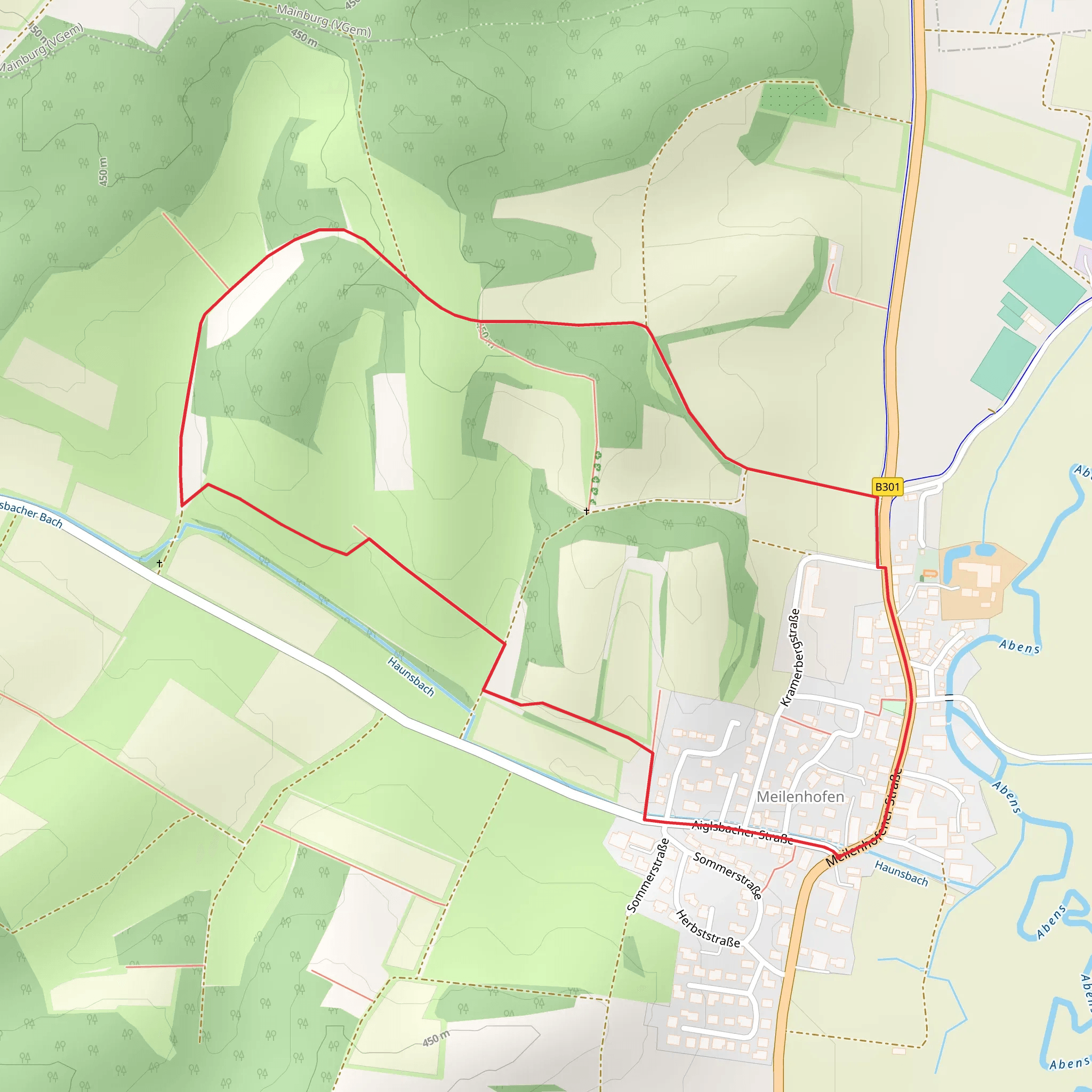 Meilenhofen Loop mobile static map
