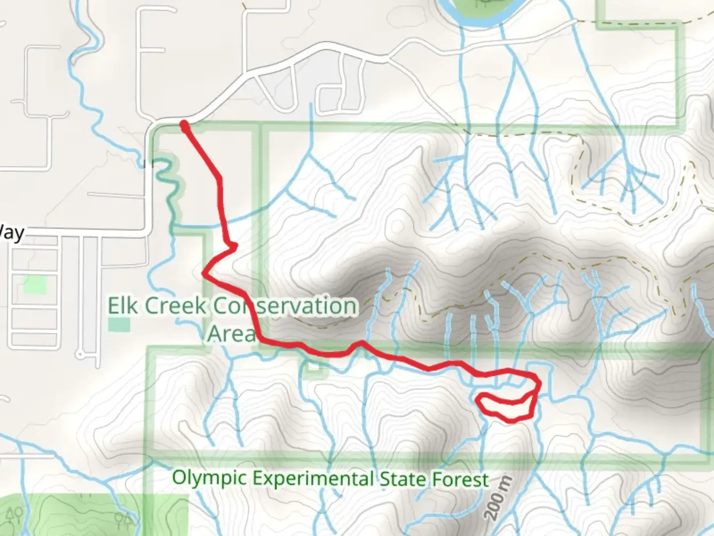 An image depicting the trail Elk Creek and its surrounding area.