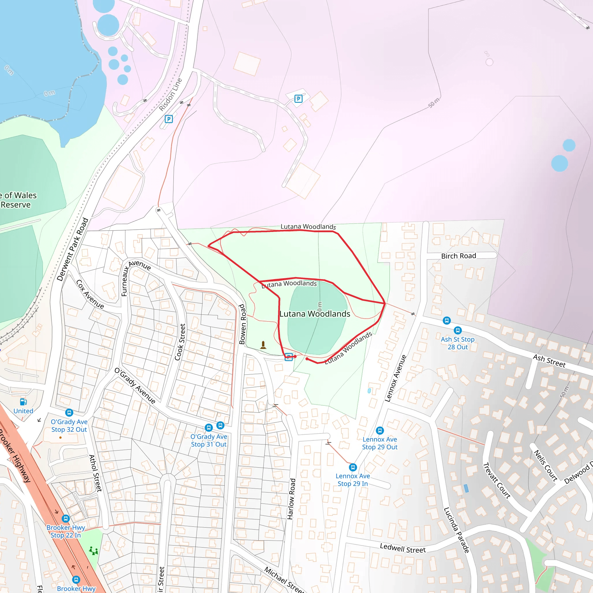 Jim Percey Memorial Walk mobile static map
