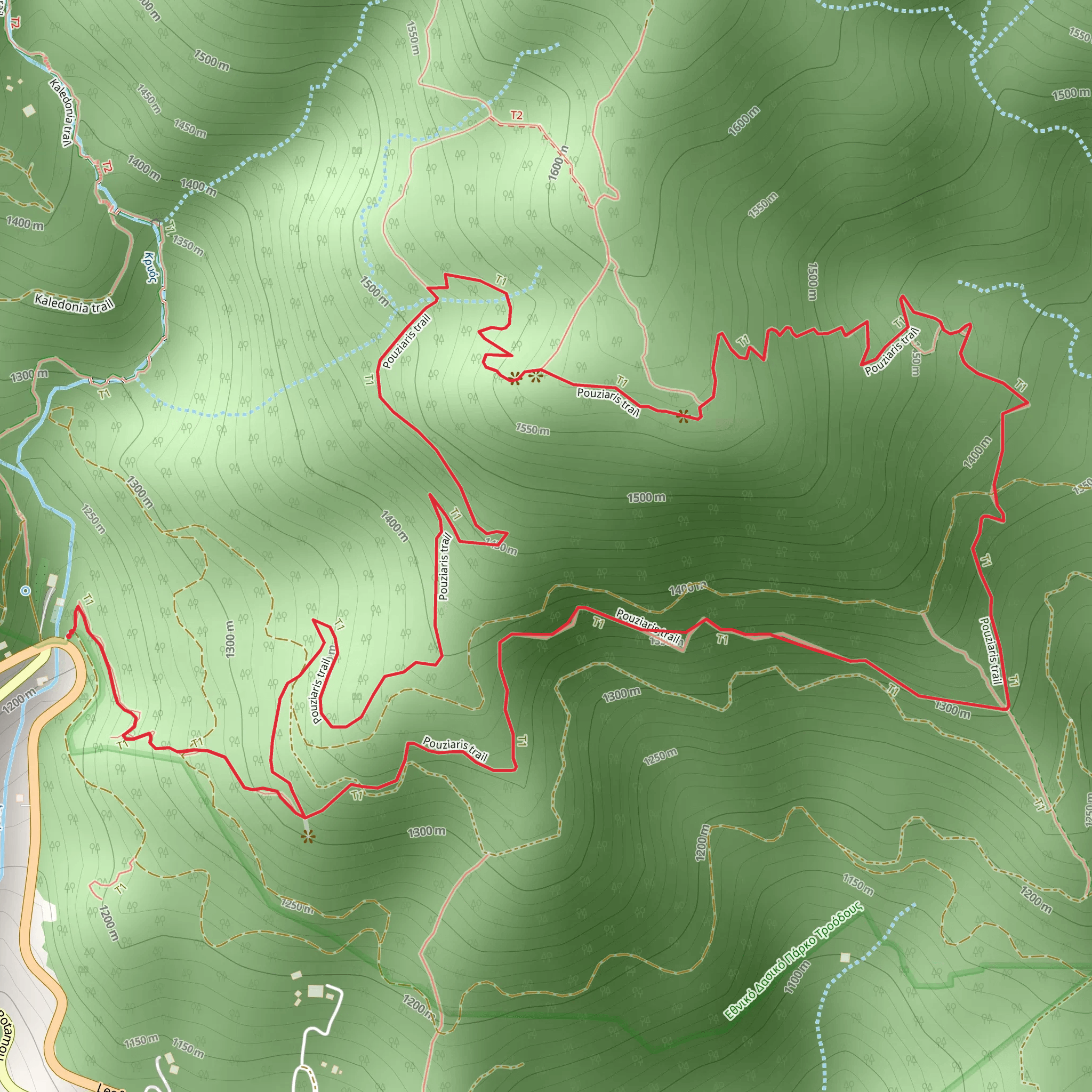 Pouziaris Loop Trail mobile static map