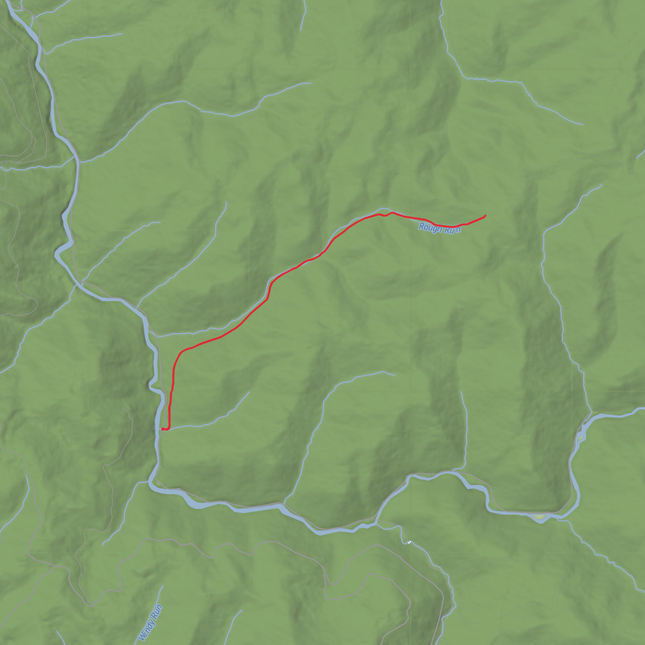 Rough Run Trail mobile static map