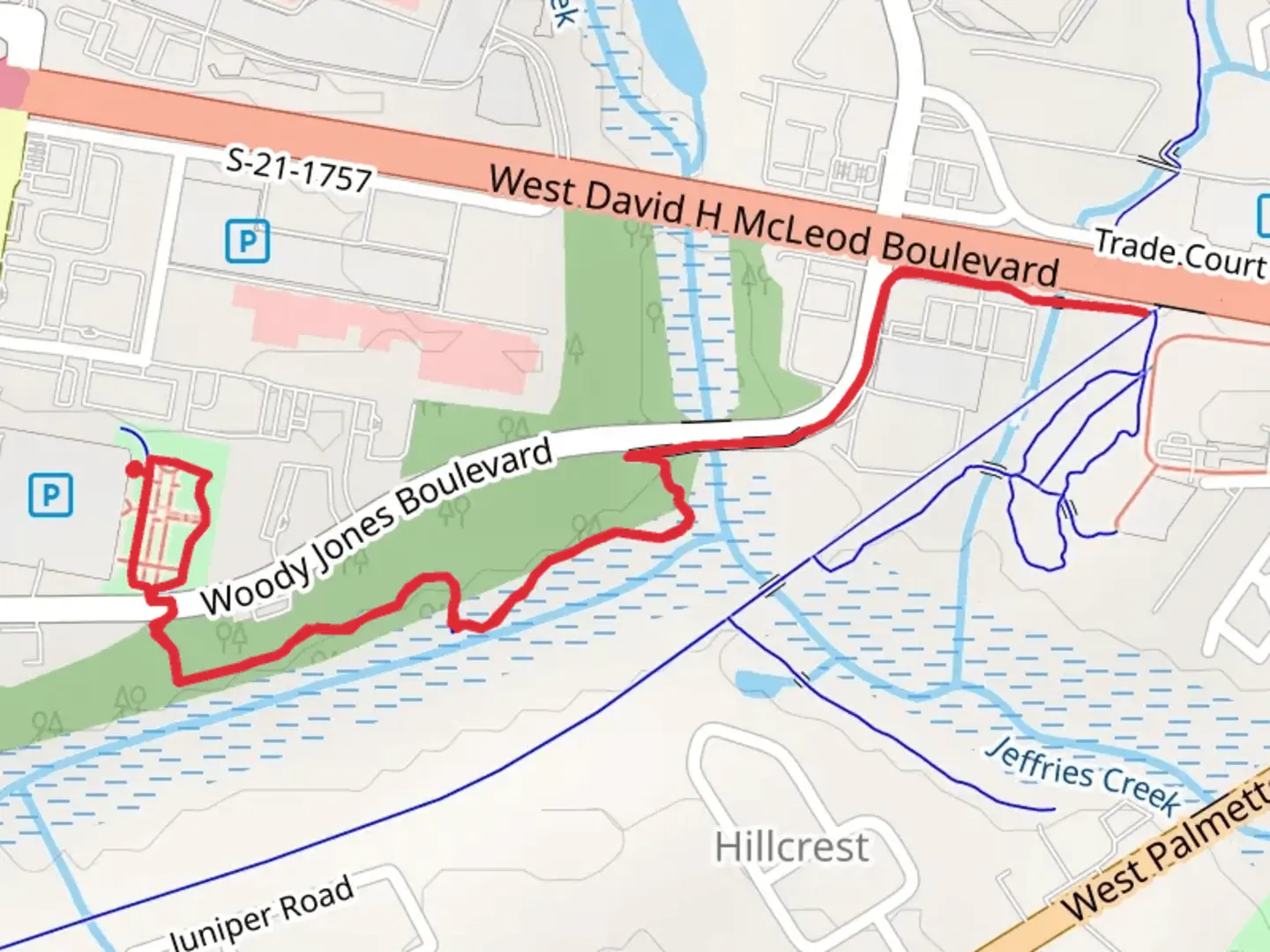 An image depicting the trail Veterans Park via Rail Trail and its surrounding area.